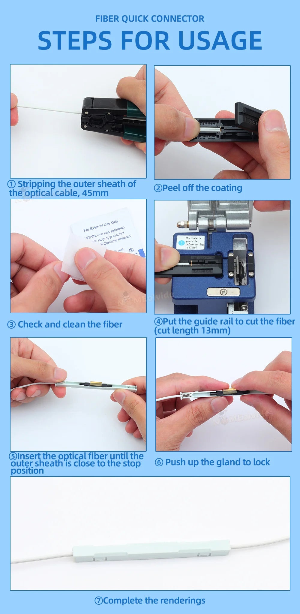 L925BP Fiber Optic Mechanical Splice for Drop Cable Splice Bare Fiber Cold Connector with Housing Mechanical Splice Big sale