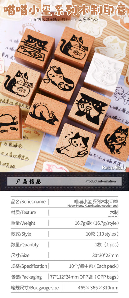 1pc Alphabet Stamps Vintage Wooden Rubber cute pet Stamp Set Stationery Seal Stamping For Card Making Planner Scrapbook