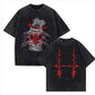 Vintage Washed Jujutsu Kaisen CHOSO T Shirt Women Men Anime Cotton T Shirt Summer Harajuku Street Men Tops Clothing