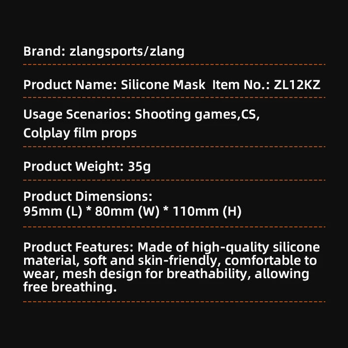 3D Halfface Bracket Silicone Mask Halloween Cosplay Spider Balaclavas-Silicone Face Shell Airsoft Paintball Hunting Protect