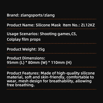 3D Halfface Bracket Silicone Mask Halloween Cosplay Spider Balaclavas-Silicone Face Shell Airsoft Paintball Hunting Protect