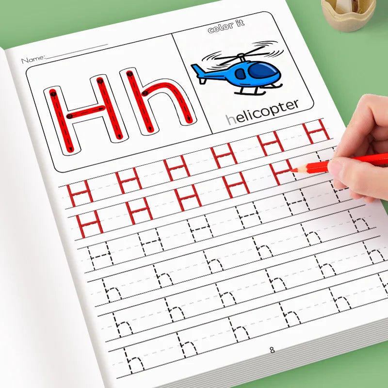 32-Page English Alphabet Writing Workbook with Colorful Letter Practice-A-Z Lowercase&Uppercase,Tracing,Educational Learning Aid