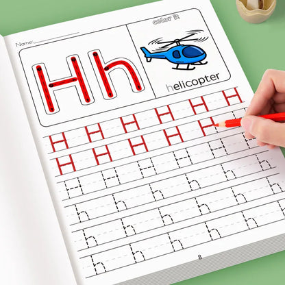 32-Page English Alphabet Writing Workbook with Colorful Letter Practice-A-Z Lowercase&Uppercase,Tracing,Educational Learning Aid