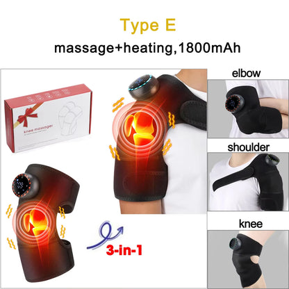 Electric Shoulder Heating Pad 3-Speed Vibration Muscle Relax Belt Thermal Massager Shoulder Neck Health Care Support Brace