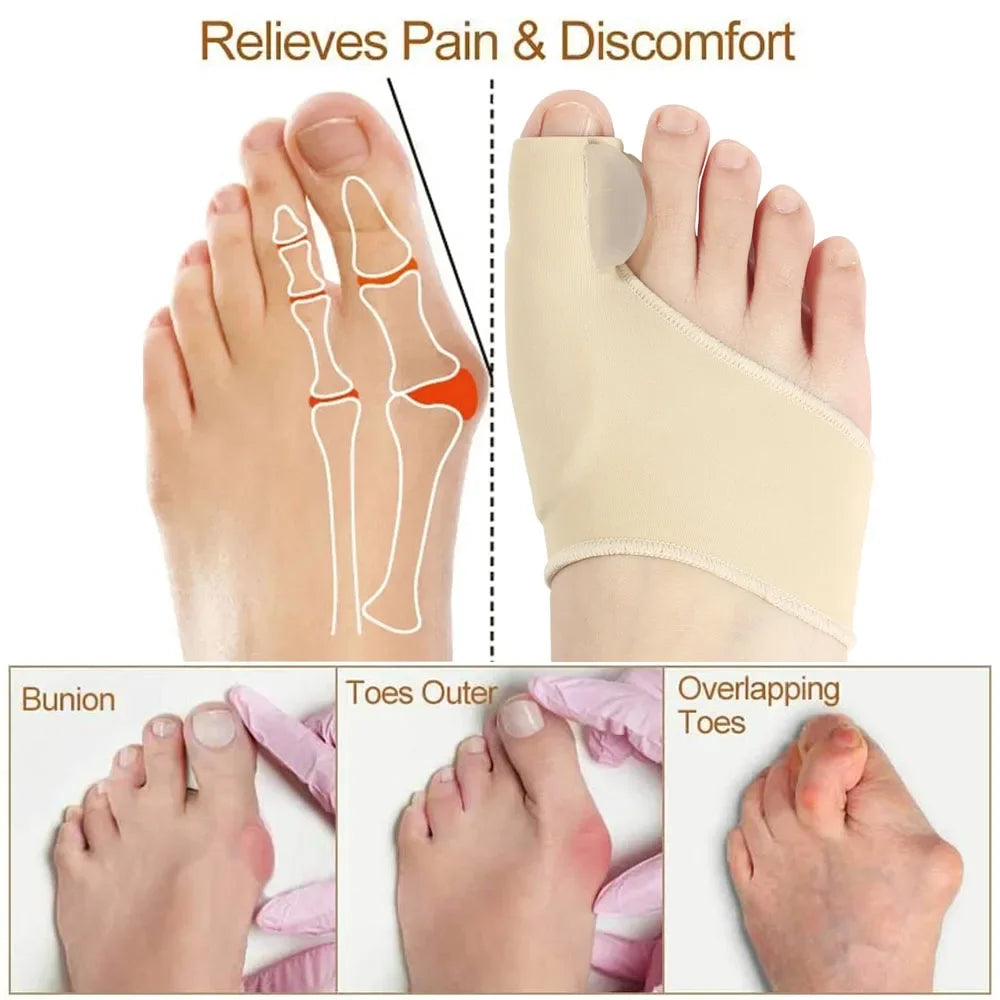 New Good Toe Separator Hallux Valgus Bunion Corrector Orthotics Feet Bone Thumb Adjuster Correction Pedicure Sock Straightener