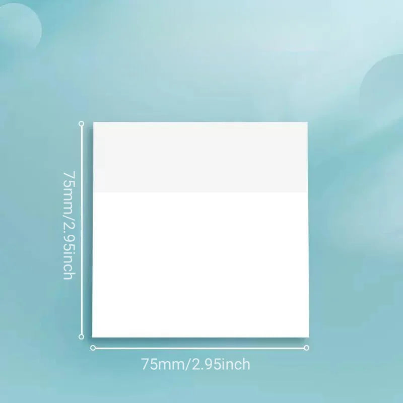 Transparent Sticky Note Pad, 3 Different Size See Through Clear Sticky Notes, Waterproof Memo Pad, PET Reminder Note
