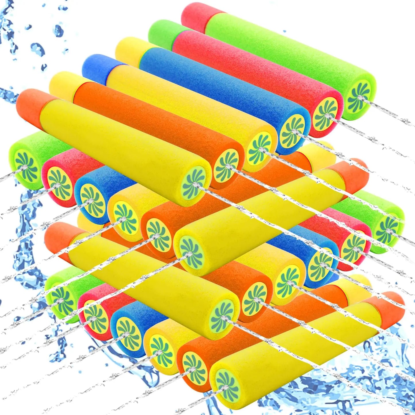6/8Pcs Foam Water Guns Toys for Kids Long Range Water Squirter Blaster Soaker Guns Fighting Game for Outdoor Beach Swimming Pool