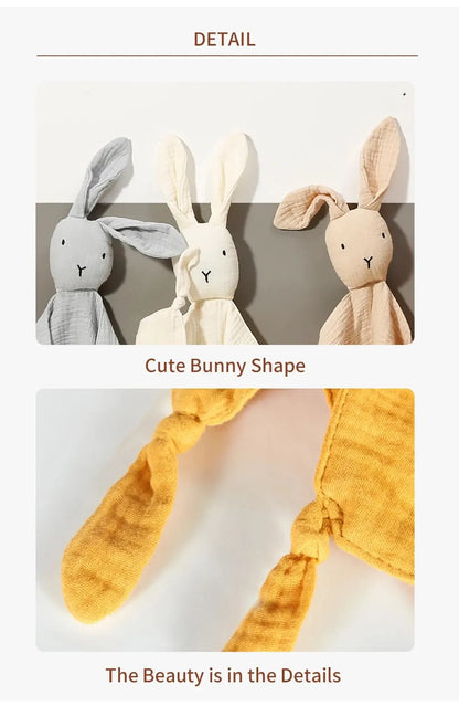 Muslin Baby Comfort Towel Cotton Comforter Blanket Soft Newborn Sleeping Dolls Kids Fashion Sleep Toy Soothe Appease Towel Bibs