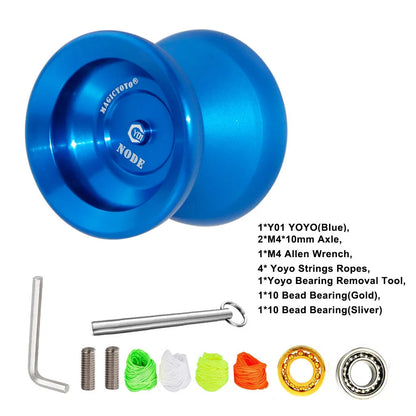 MAGICYOYO Y01-Node N12 Series Metal Yoyo Ball Toy 10-Ball Bearing W/ String Ropes Yoyo Toys N12 Yoyo