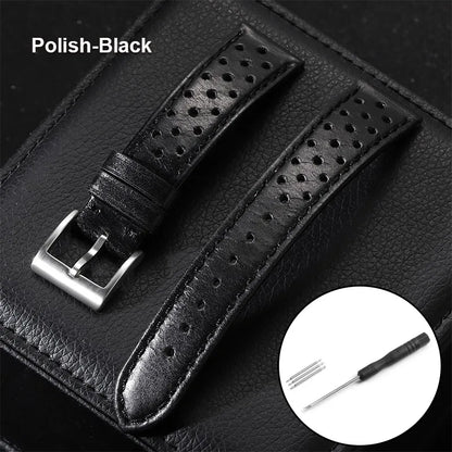 Breathable Leather Strap Men Women Universal Cowhide Watchband Business Wristbelt Band Sport Bracelet Accessories 18mm 20mm 22mm