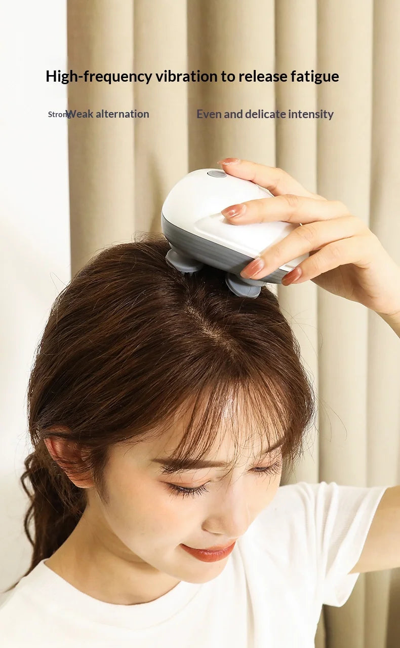 Electric Scalp Head Massager Kneading Vibrating Device Health Shoulder Neck Leg Arm Deep Tissue Massage Cat Pet Massager