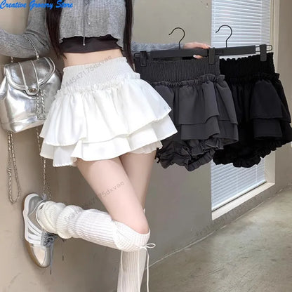 Women‘s High Waist Ballet Cake Skirt 2026 Spring Summer Slimming Short A Line Fluffy Mini Pants Style