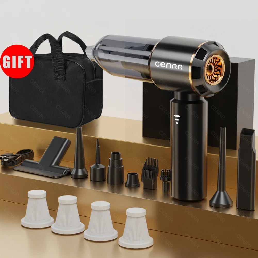 CENRR Mini Car Vacuum Cleaner Cordless Powerful Wireless Car Cleaner HandHeld Portable Vacuum Cleaner Cleaning Machine