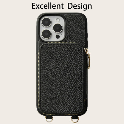 Lychee Texture Crossbody Wallet Multi-Functional Phone Case for iPhone 18 17 16 15 14 13 12 11 PRO MAX