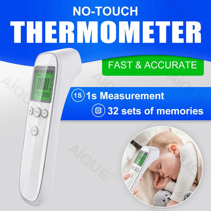 JUSTLANG Digital Infrared Thermometer Baby Forehead Non-contact Medical Use Body Temperature Meter Adult IR Measure Fever