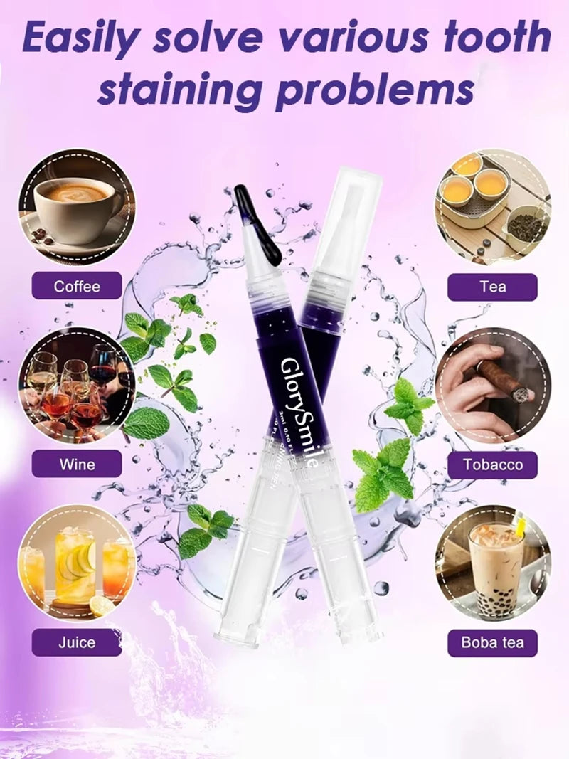 Magical Purple Teeth Whitening Pen Freshing Breath Oral  Deep Cleaning Stain Removal Dentifrice Teeth Cleaning Essence Oral Care