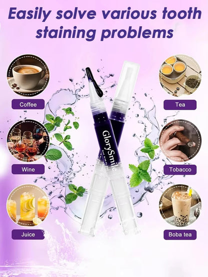 Magical Purple Teeth Whitening Pen Freshing Breath Oral  Deep Cleaning Stain Removal Dentifrice Teeth Cleaning Essence Oral Care