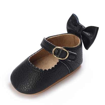 2025Black Fashion Newborn Party Princess Shoes  Boys And Girls' First Step Walking Shoes Rubber Soled Anti Slip Baby Shoes 0-18M