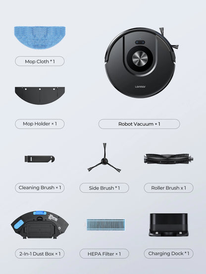 Laresar Mars01 Robot Vacuum Cleaner Mop LDS Lidar Navigation 5000Pa Smart Planned Mapping Home Floor Wash Carpet Pet Hair Clean