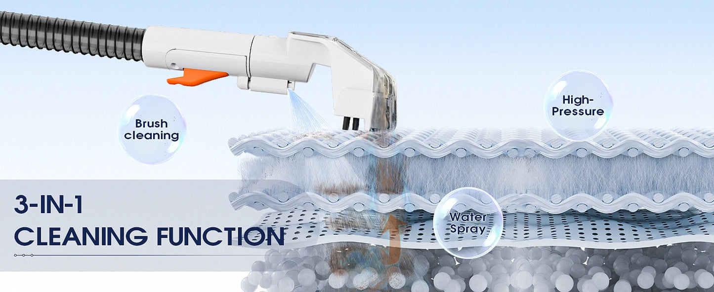 OMESER W07 15KPa Portable Carpet Cleaner Machine 600W Upholstery Cleaner Pet Special Stain Cleaner Powerful for Sofa Car Seat
