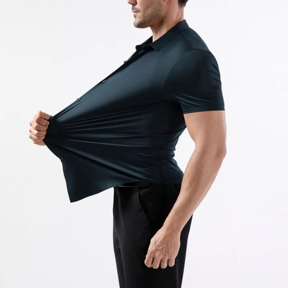 High Quality Dress Shirts For Men Business Casual Seamless Wrinkle Resistant Button Soft Elastic Luxurious Male White Clothing