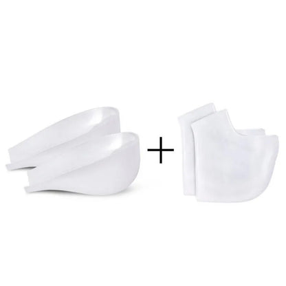 Unisex Invisible Height Increase 5CM Silicone Socks Gel Heel Pads Orthopedic Arch Support Heel Cushion Insoles Foot Massage Pad