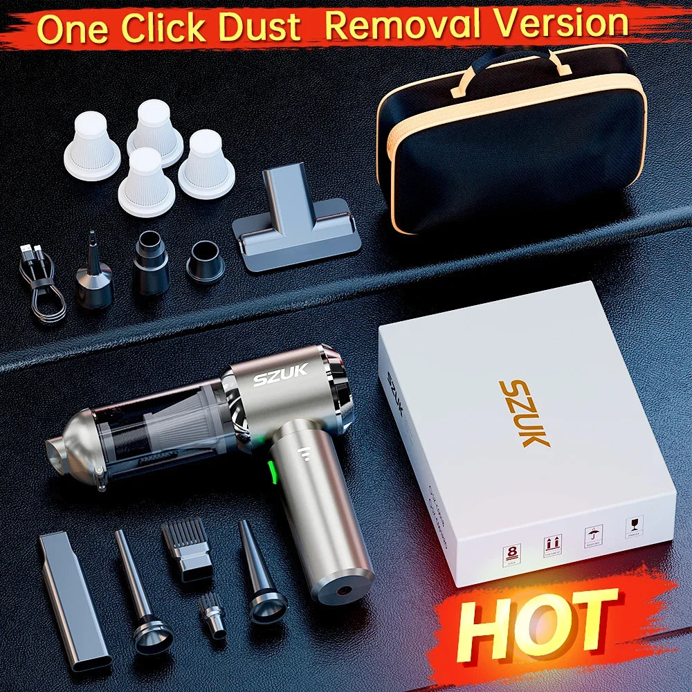 SZUK 18000PA Portable Vacuum Cleaner for Car  Dust Blower Cordless Handheld Car Vacuum Cleraner Powerful Mini Vacuum Cleaner