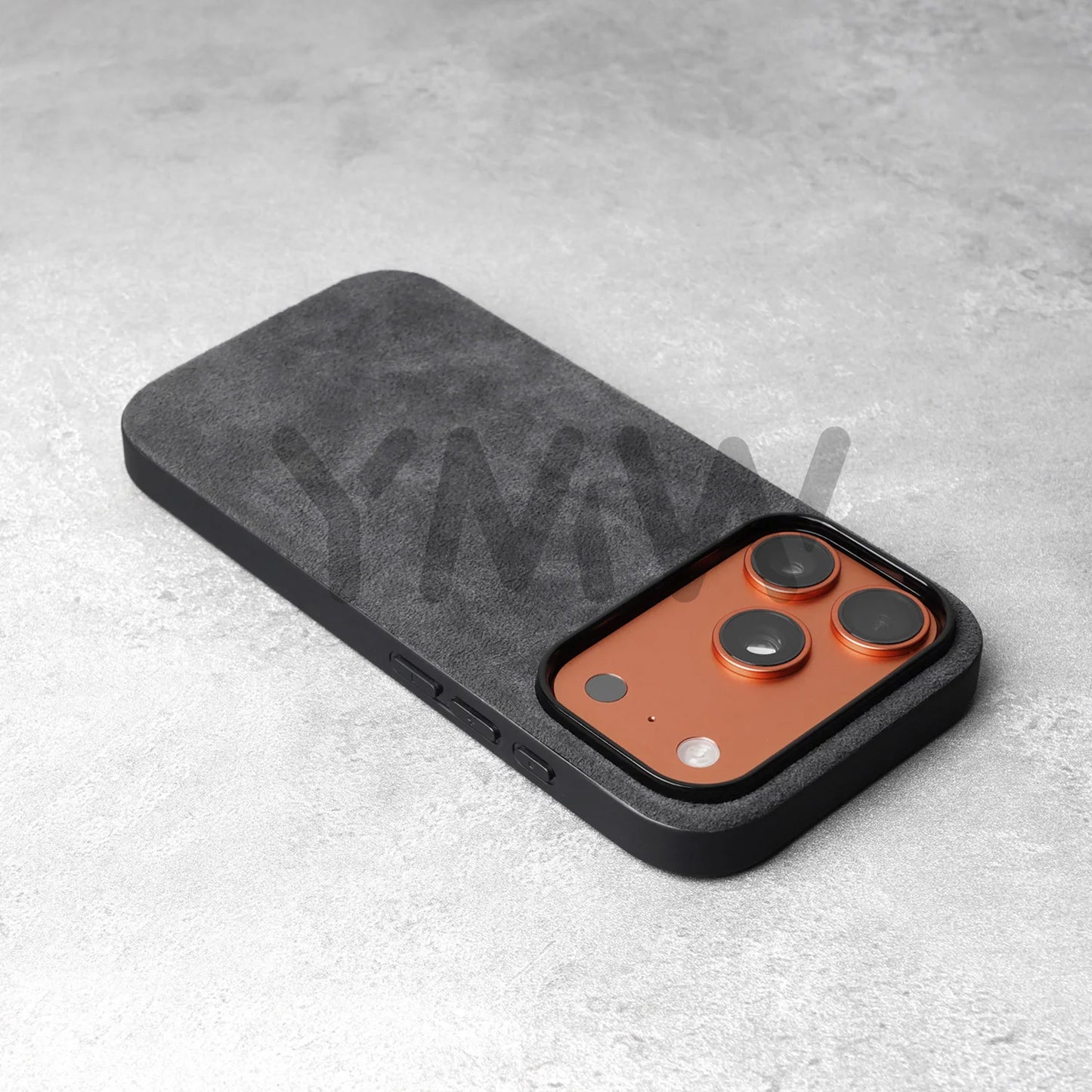 for ALCANTARA Case for iPhone 18 17 16 15 Pro Max Supercar Same Suede Leather Compatible with MagSafe Business Luxury Cover