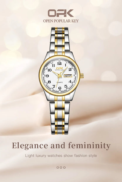 OPK 8110 Watch For Women Quartz Watch Waterproof Classic Luxury Brand Ladies Watch Stainless Steel Strap Watches Reloj Mujer