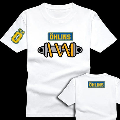 Desktop_Amazing Tees Men Ohlins Shock Suspension Car Motorcycle Sport Racing T Shirt Summer Casual Oversized men's Short sleeve