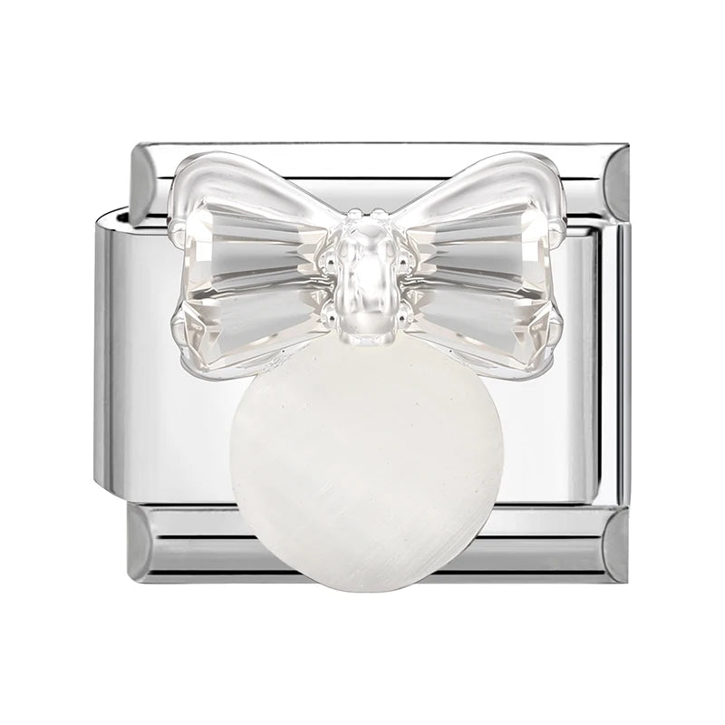 New Shiny Zircon Heart Butterfly Flower Star Bow Italian Charm Links Fit 9MM Stainless Steel Bracelet Girls' DIY Making Gift