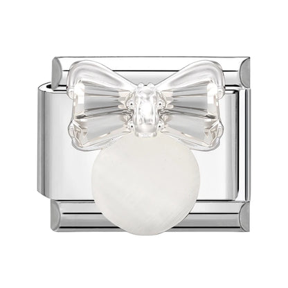 New Shiny Zircon Heart Butterfly Flower Star Bow Italian Charm Links Fit 9MM Stainless Steel Bracelet Girls' DIY Making Gift