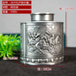 Pet Memorial Keepsake Container for Ashes Tea Canister Coffin Box for Human Ashes Metal Cremation Animal Urn Funeral Home Decor