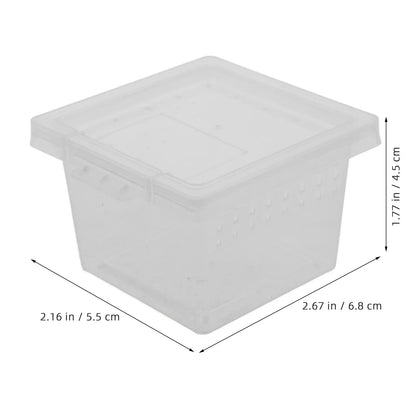 100Pcs Ventilated Insect Housing Box Premium PP Reptile Feeding Container for Daily Use Escape-Prevention Comfortable Nest