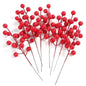 5/10Pcs Chritsmas Decoration Snowflake Red Berry Branche Chritsmas Tree Pendant for Home Decor Xmas New Year 2025 Gift Accessory