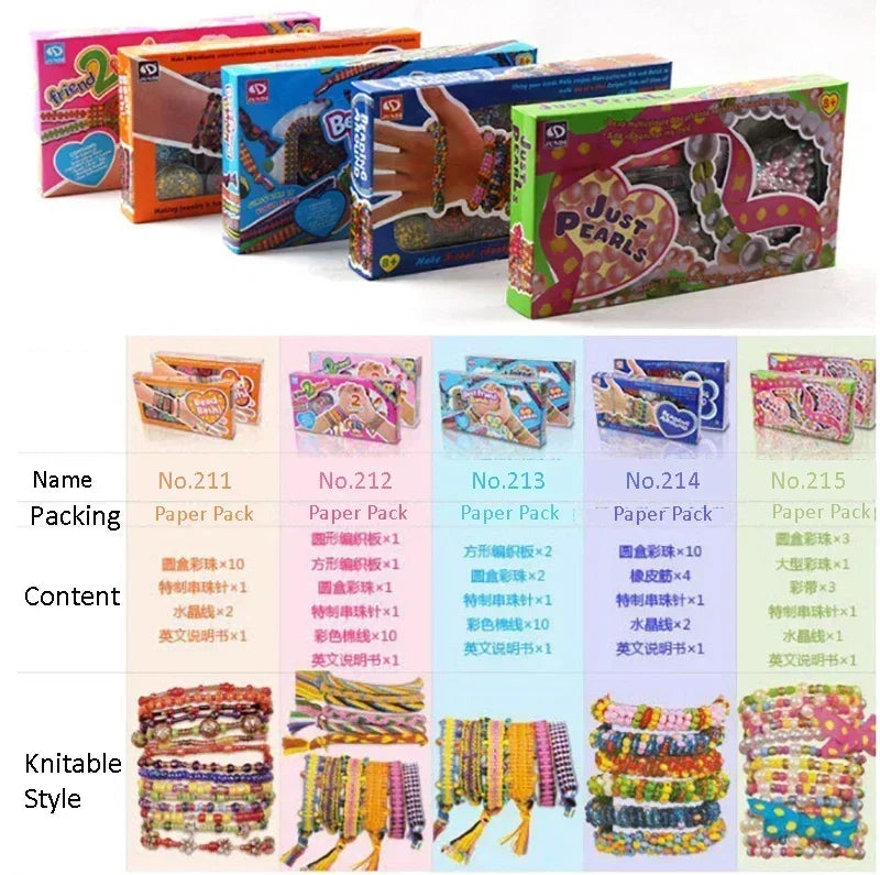 DIY Bracelet Making Kit Jewellery Making Kit Arts for Kids Friendship Craft Kit for 5-12 Years Old Kid Girls Toys Christmas Gift