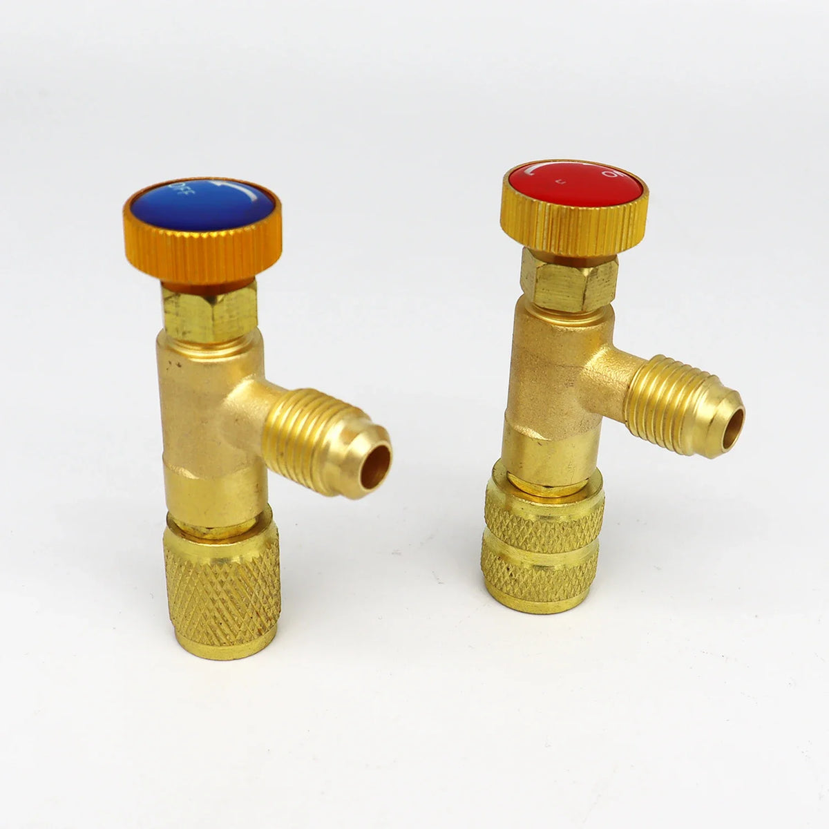 Air Conditioning Refrigerant Safety Valve R410A R22 1/4" 5/16" Refrigeration Charging Safety Liquid Adapter Hand Tool Parts