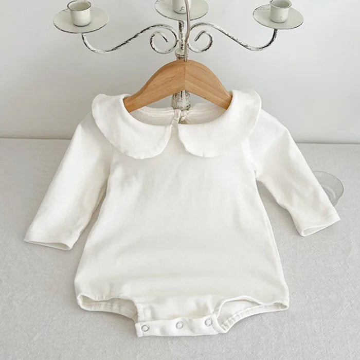 2024 New Spring Children Clothes Toddler Baby Girls Romper Long Sleeved Cotton Lattice Printing Infant Baby Girls Jumpsuit