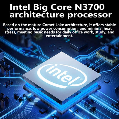 LENO Laptop 14.1" Windows 11 16GB RAM 2TB SSD Intel N3700 Ultra Slim Notebook Gamer 1080P  Display Office Study Computer PC