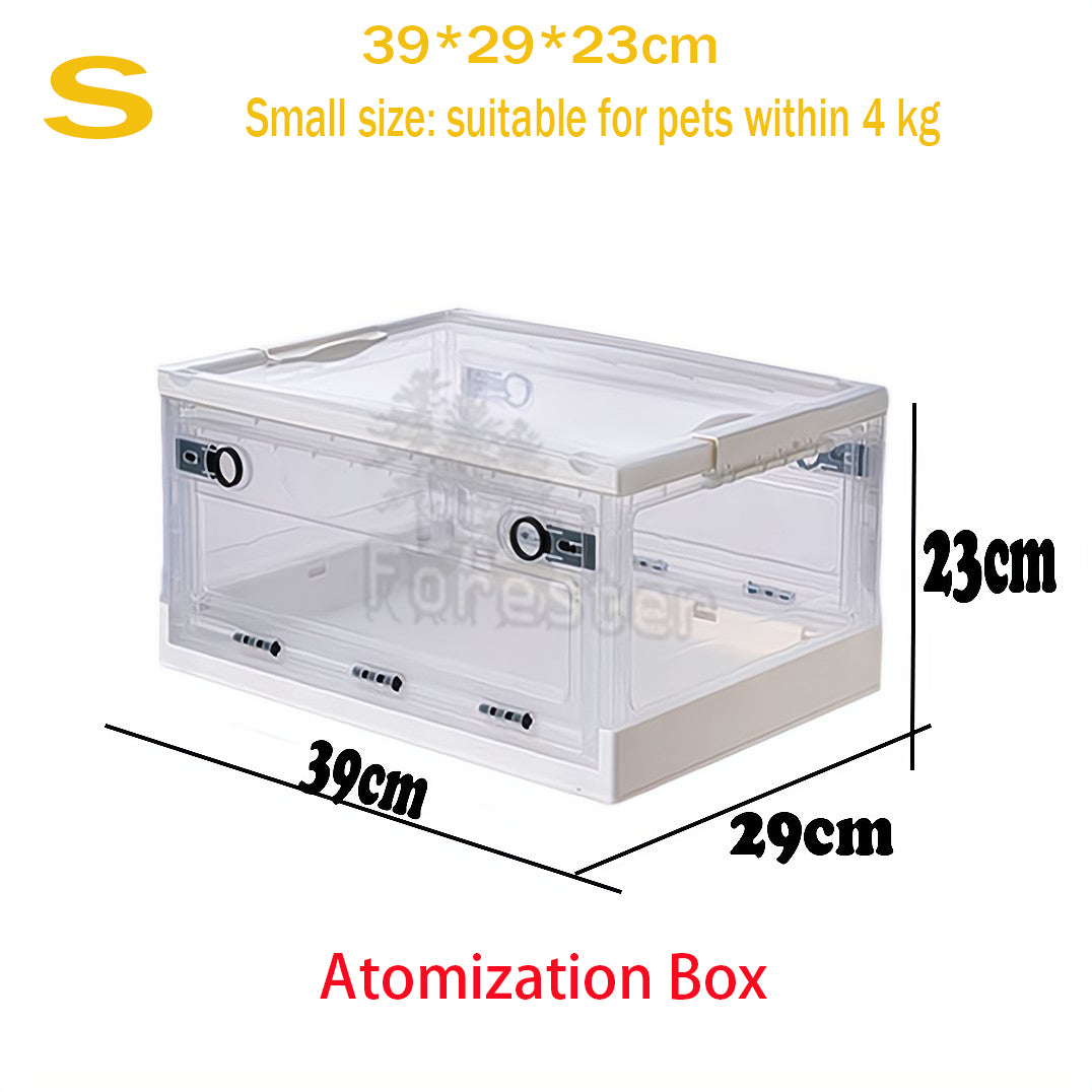 Pet Atomization Box Oxygen Room Foldable Easy To Carry Veterinary Nebulization Box Oxygen Cage for Veterinary Atomization Box