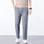 Mens Elastic Waist Casual Pants Quick Dry Wrinkle Free Slacks Summer Light Weight Trousers Spring Summer Running Golf Pants