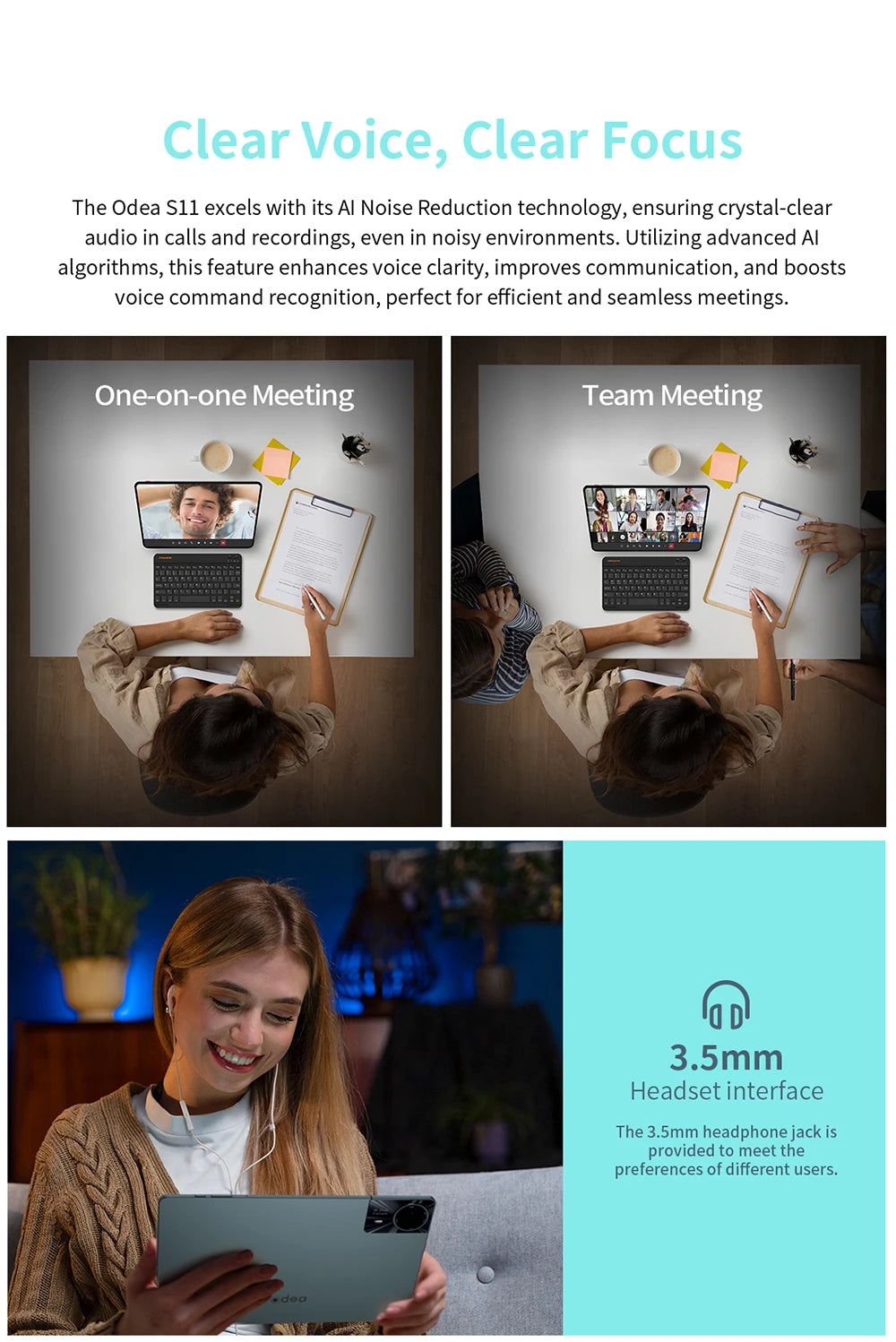 ODEA S11, 11 inches TDDI, 8000mAh, Android 14 Tablet, (6GB+10GB Expansion) 16GB RAM, 256GB ROM, 1920x1200 IPS, UNISOC T606, 8 cores, Mali-G57, 4G LTE, Wifi, GPS, SIM Slots*2+TF*1, Widevine L1 for Netflix