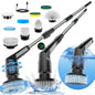 TINSOL 9-in-1 Multi-Function Electric Cleaning Brush Adjustable Automatic Rotating Scrubber Kitchen & Bathroom Cleaning Brush