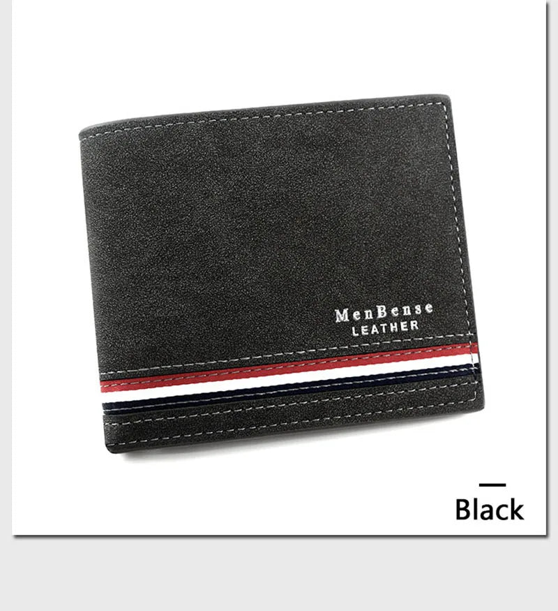 Short Men Wallets Zipper Coin Pocket Slim Card Holders Luxury Male Purses High Quality PU Leather Men's Wallet Money Clips