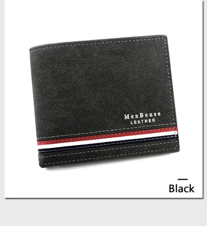 Short Men Wallets Zipper Coin Pocket Slim Card Holders Luxury Male Purses High Quality PU Leather Men's Wallet Money Clips