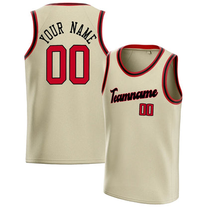 Fashion Cream Basketball Tank Tops Summer Trend Custom Name Team Name Men Women Sports Vest Casual Oversized Team Uniforms Tees