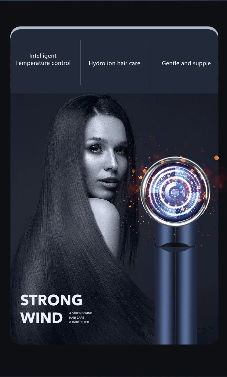 Hot Selling Professional Hair Dryer Negative Ion High Power Blue Light Foldable Electric Hair Dryer Salon Hair Tools Home