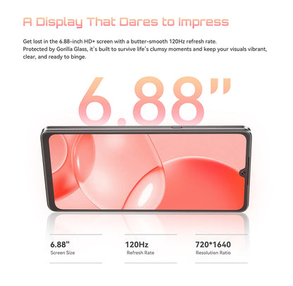 Smartphone 5G Cubot X100, Android 15, Dimensity 7025, 6nm, 2.5GHz,6.88-inch Screen,16GB(8+8),256GB, 64MP Camera, 5100mAh Battery