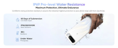 realme 16 5G smartphone, European version, MediaTek Dimensity 6400 Turbo chip, 6.57-inch 120Hz AMOLED screen, 6550 mAh Titan battery, 45 W fast charging, IP69.