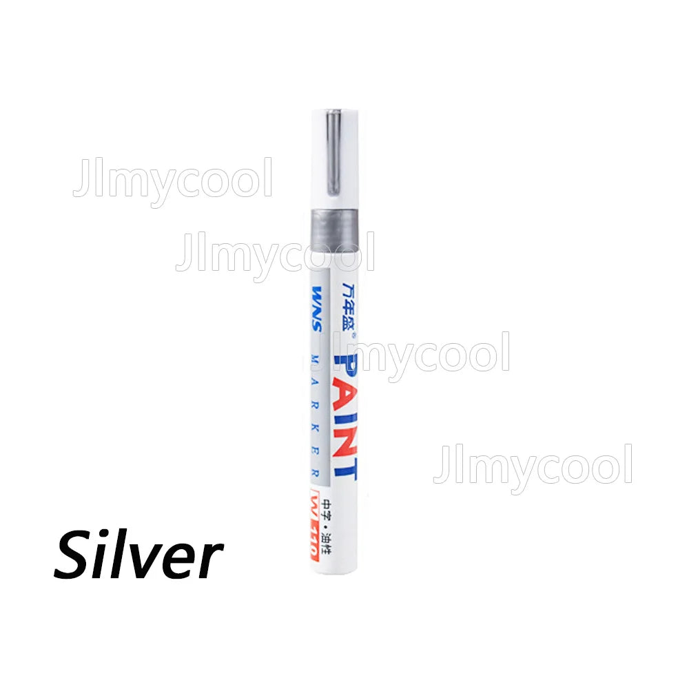 Car Paint Scratches Repair Brush Pen Black White Red Silver Waterproof Water Paint Marker Pen Car Tire Tread Care Automotive